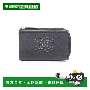 日本直邮中古Chanel香奈儿女A级95新coin purse零钱包牛皮零钱包