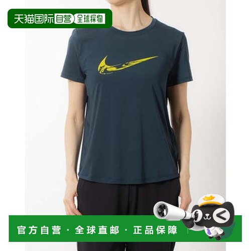 日本直邮NIKE女款跑步半袖T恤 斯沃什印花 HBR DF短袖 货号FV6374