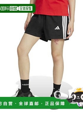 日本直邮 adidas 女士Essentials三条纹棉质短裤 JD0908 KVC54 短