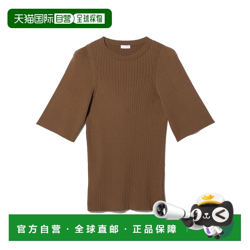 1h可退 日本直邮COLUMN 女士 异材质拼接立体剪裁针织T恤 5214012