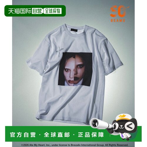 日本直邮BEAMS U音乐IG Lady Gaga 印花T恤