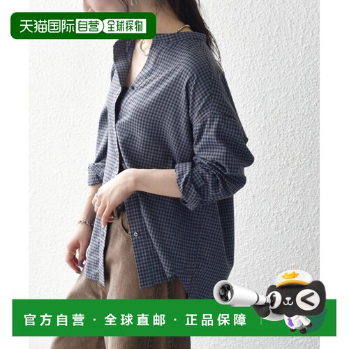 日本直邮SHIPS any 女装 格纹立领衬衫（可机洗） 721150037通勤
