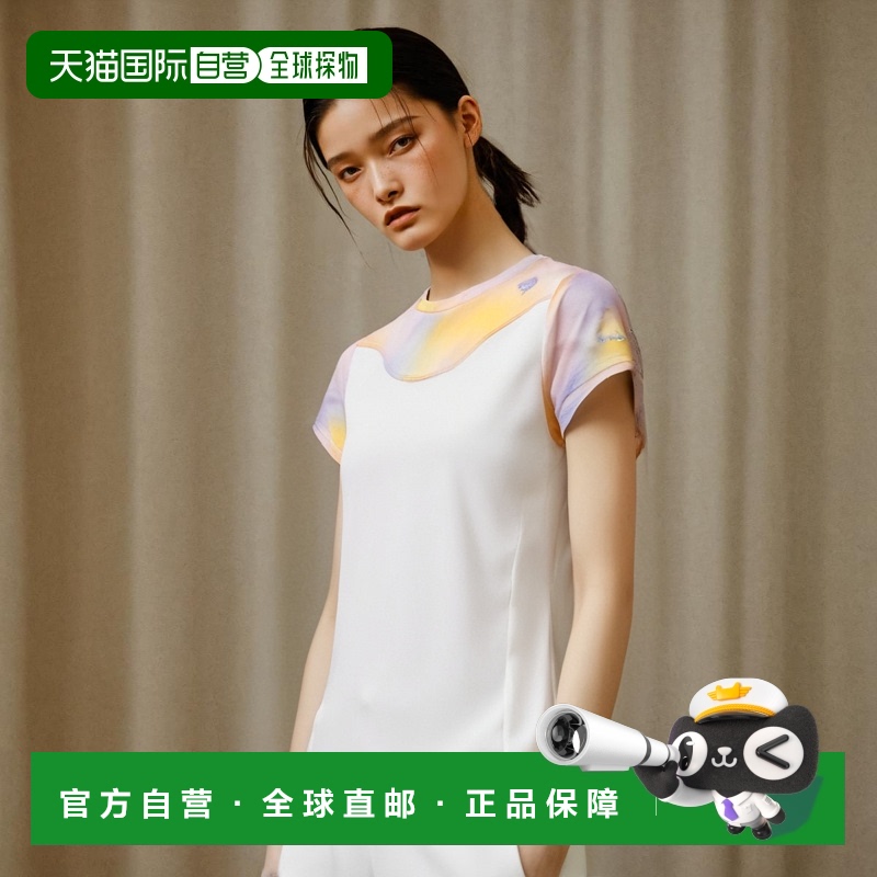 日本直邮Lecoq 网球羽毛球服女 图案游戏衬衫女QTWWJA06
