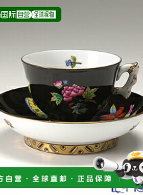 日本直邮HEREND 中国风黑色维多利亚 VE-FN 03371-0-21 小杯碟镂