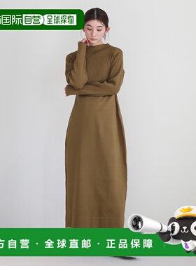 1h可退 日本直邮select MOCA 女装 宽松针织连衣裙 半高领泡泡袖