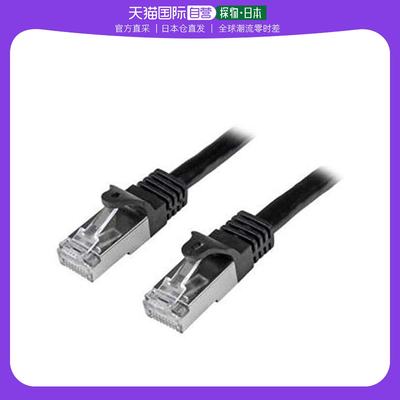 【日本直邮】星科技 CAT6A LAN电缆5m S/FTP 防断甲 黑 N6SPAT5MB