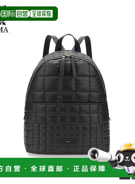 日本直邮Padma 帆布背包 女士绗缝帆布背包 黑灰色  PAD 30540B