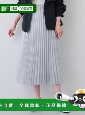 日本直邮INDIVI 可清洗腰橡筋风琴褶裙 [IN1249EW069718]针织衫