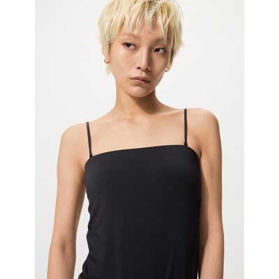 日潮跑腿UNIQLO优衣库 Airism 棉质文胸抹胸吊带背心 487521性感