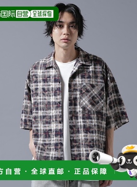 1h可退 日本直邮Danke Schon 男女同款染色格纹开襟衬衫 78451232