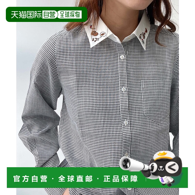 1h可退 日本直邮AS KNOW AS plus 女士 刺绣口袋设计长袖衬衫 QB1