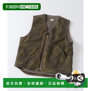 1h可退 日本直邮J.S.Homestead 男装 合成皮革拉链马甲 舒适麂皮