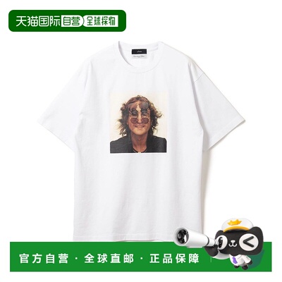 1h可退 日本直邮U/MUSIC 男士别注联名 JOHN LENNON 摇滚风 羽感T
