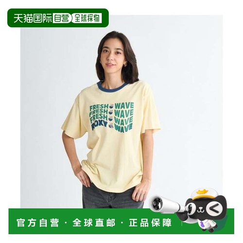 日本直邮FRESH WAVE TEE 黄色短袖T恤 女装