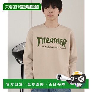 LOGO圆领卫衣简约 全棉混纺MAG 1h可退 日本直邮THRASHER男女同款