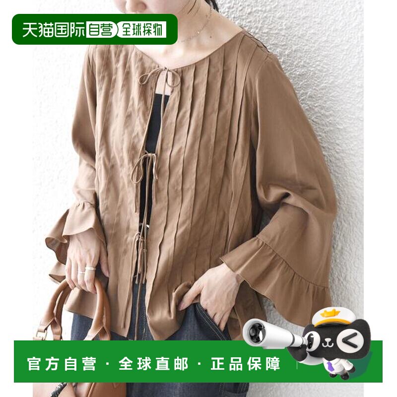 SHIPS any: 洗衣机可能 荷叶边 蝴蝶结 泡泡袖 长袖衬衫内搭裙子