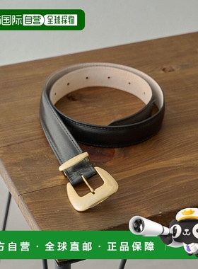 1h可退 日本直邮Drawing Numbers女装时尚皮革腰带方形扣设计 DNZ