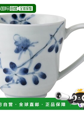 【日本直邮】Hasami ware 马克杯 Hisago 容量约190毫升 蓝色和白