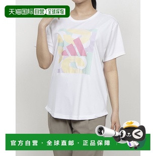 日本直邮阿迪达斯女士印花T恤白色JP0010半袖