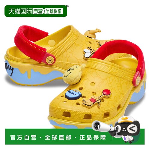 日本直邮Crocs 小熊维尼经典厚底洞洞鞋 W 211092-90H 女士凉鞋