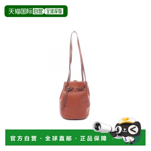 日本直邮中古Loewe罗意威女包B级9新bucket水桶包牛皮单肩包棕色