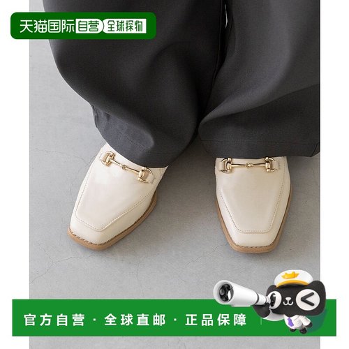 日本直邮Menue 方形鞋头比比特乐福鞋 [ME8623BW02101]单鞋一脚蹬