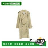 日本直邮中古Burberry博柏利男A级95新trench coat风衣帆布外套浅