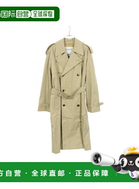日本直邮中古Burberry博柏利男A级95新trench coat风衣帆布外套浅