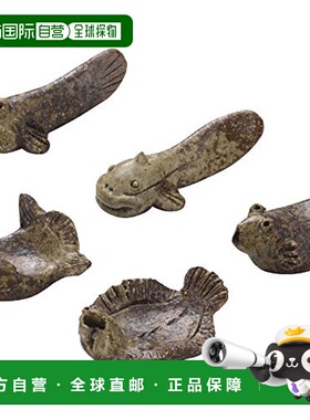 【日本直邮】Hechimon丸伊制陶 筷架 5个组 鱼五种橡胶