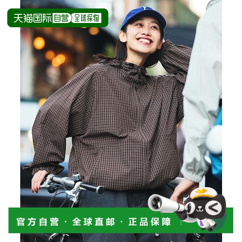 1h可退 日本直邮FREAK'S STORE 男女同款大版型格纹连帽拉链夹克