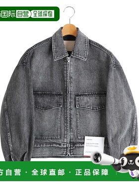 1h可退 日本直邮Graphpaper 女士黑色复古牛仔拉链外套 GL2513019