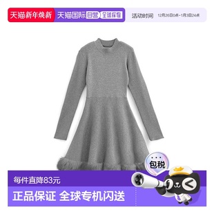 tu1432修身 紫罗兰毛绒迷你连衣裙 针织裙子 GRL 日本直邮日潮