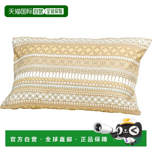 【日本直邮】西川 枕套 65X45cm 花几何图案 米色 PJ05900028 CT5