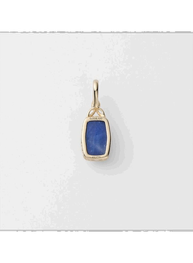 日本直邮日潮 agete 阿卡朵K10蓝宝石/石英/贝壳吊坠蓝色 均码