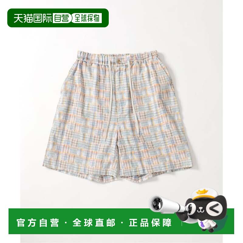 日本直邮B.C STOCK 成衣水洗马德拉斯格纹短裤 黄色 C