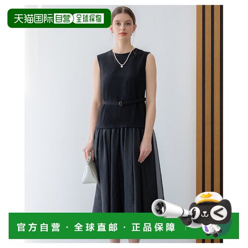 日本直邮23区 APPLAUDIR 透明乔其纱拼接裙子连衣裙 OPA2CS0721