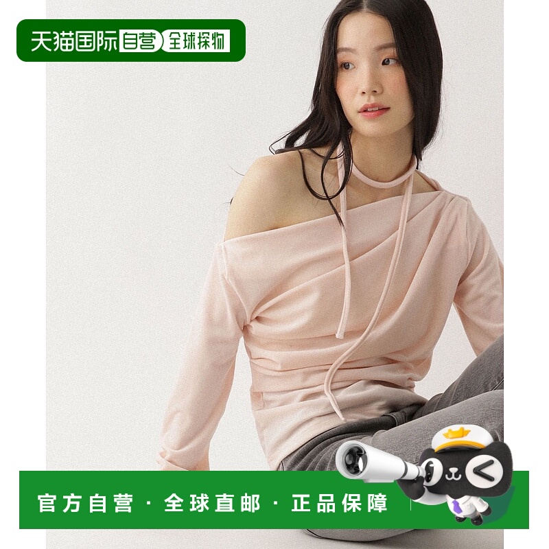 1h可退 日本直邮Heather 女装 蕾丝拼接垂感V领上衣 627014