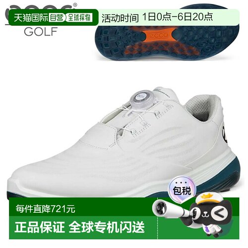 日本直邮ECCO LT1 BOA 男士防水无钉高尔夫球鞋 新品“132274”