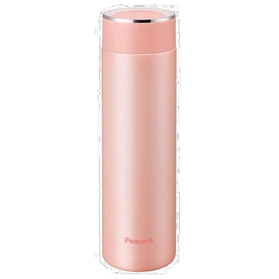 【日本直邮】The peacock孔雀不锈钢水壶500ml粉色 AMM-50(PE)