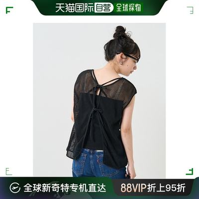 自营｜FREAKS STORE FREAK'S STORE 女士无袖蝴蝶结网眼T恤上衣