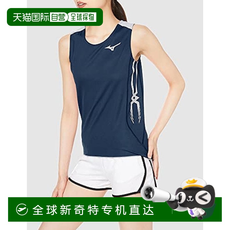 【日本直邮】Mizuno美津浓女式田径运动衫2XL藏青x白色 U2MA0251
