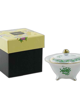 日本直邮Herend 赫伦德 AV 阿波尼绿色 圆盒 6193-0-15