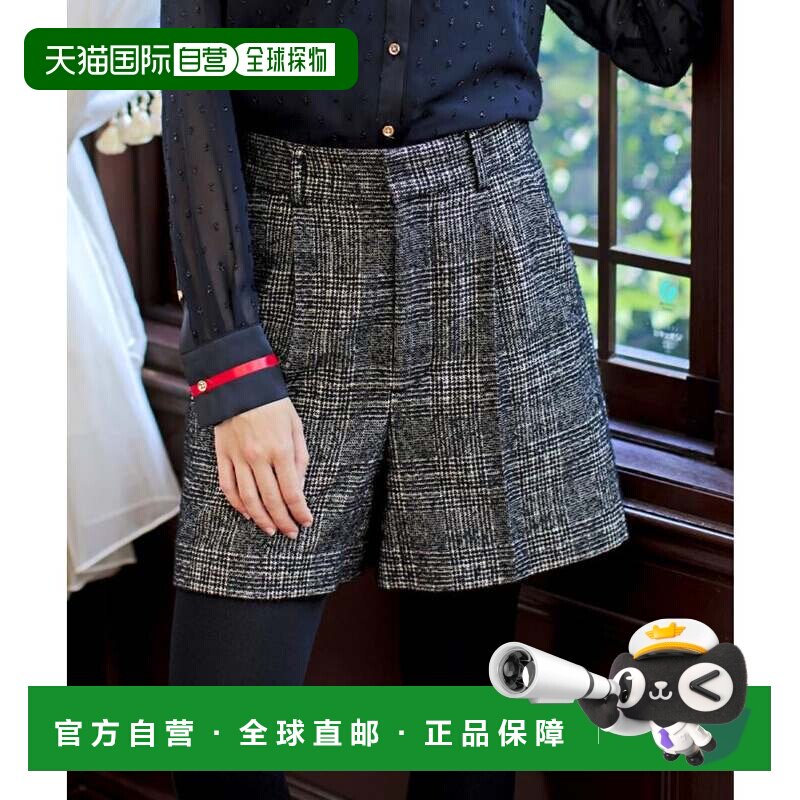 日本直邮DRESSTERIOR 黑色环状格纹短裤