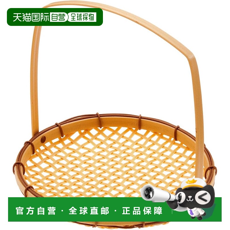 【日本直邮】Nagao 可洗上菜篮 圆形 带手柄 21cm 天妇罗篮 油炸