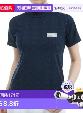 日本直邮Admiral GOLF 女士半袖条纹针织衫 ADLA503-NVY 高尔夫上
