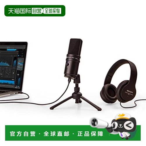 【日本直邮】Zoom 播客用麦克风包 黑色 ZUM-2PMP