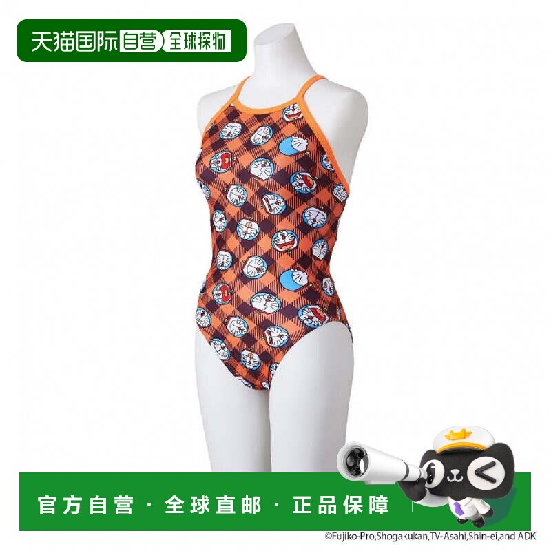 日本直邮Mizuno-美津女子泳衣泳衣exer西装竞争游泳练习[doraemon图片