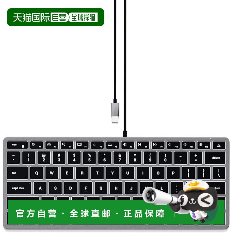 【日本直邮】Satechi有线键盘细长W1USB-C背灯US配列1层ST-UCSW1M图片