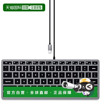 【日本直邮】Satechi有线键盘细长W1USB-C背灯US配列1层ST-UCSW1M
