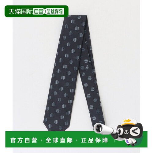 日本直邮UNITED ARROWS 男士 藏青色方格小纹领带 13346000229